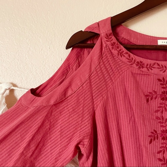 Copper Key | Embroidered Off Shoulder Dress - Picture 3 of 5